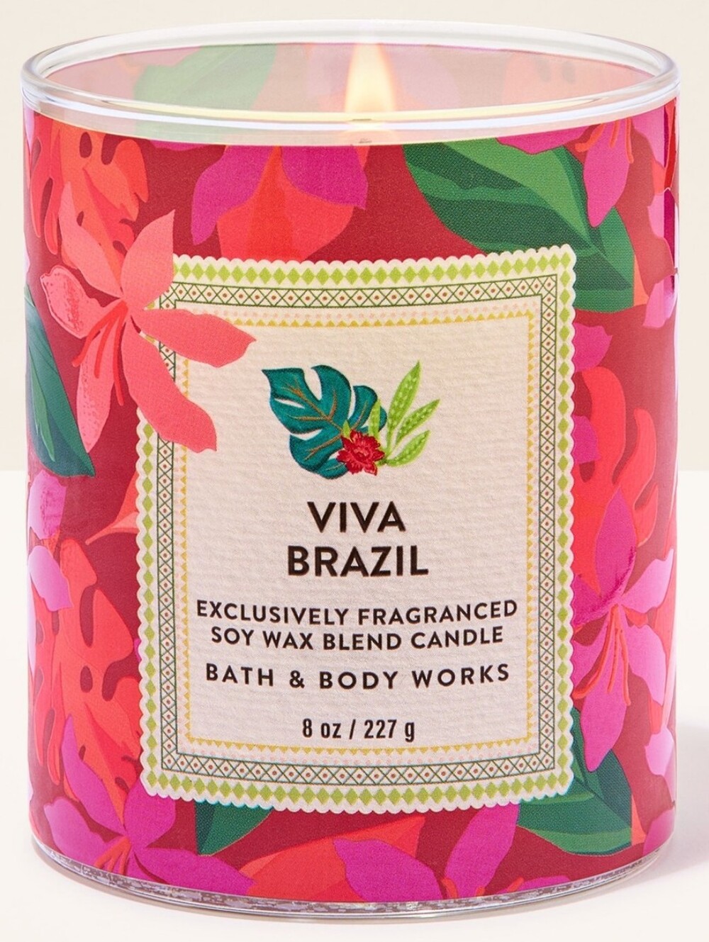 Bath & Body Works Viva Brazil Single Wick Tropical Candle 8oz NEW RARE